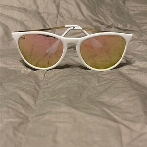 White Shadyrays Sunglasses with Pink and Yellow/gold Lenses